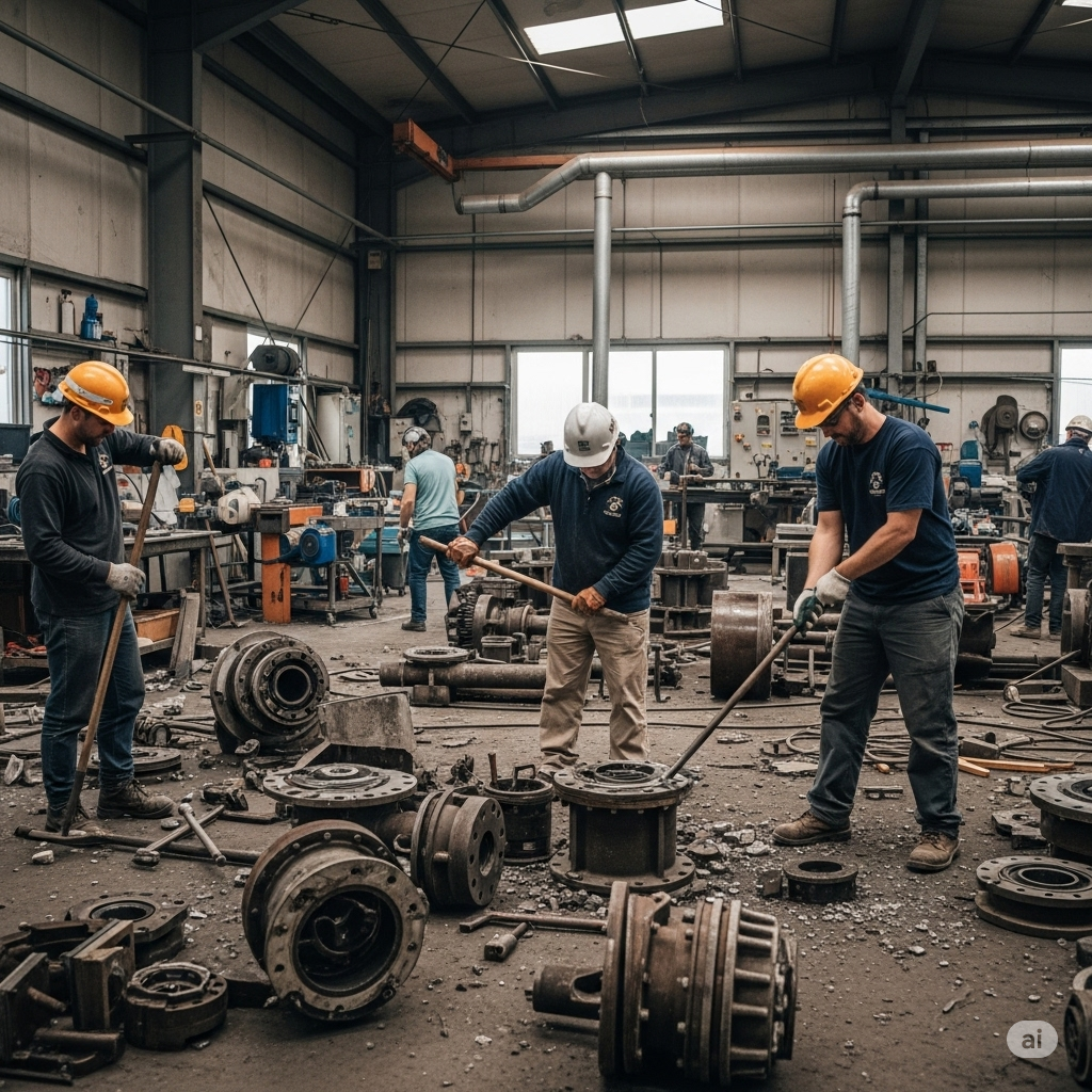 Nedbrydning af industrielt udstyr