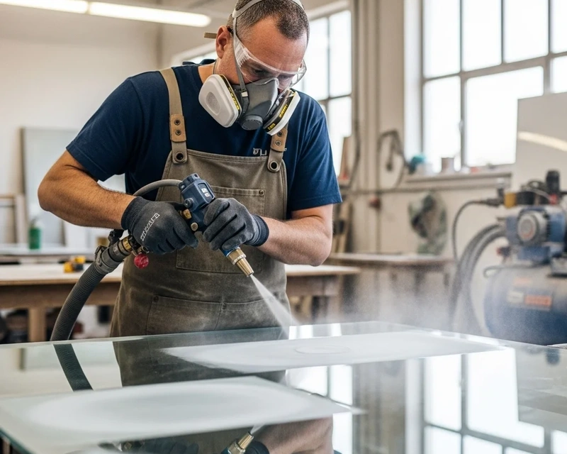 Skabning af mat eller strukturerede glasflader